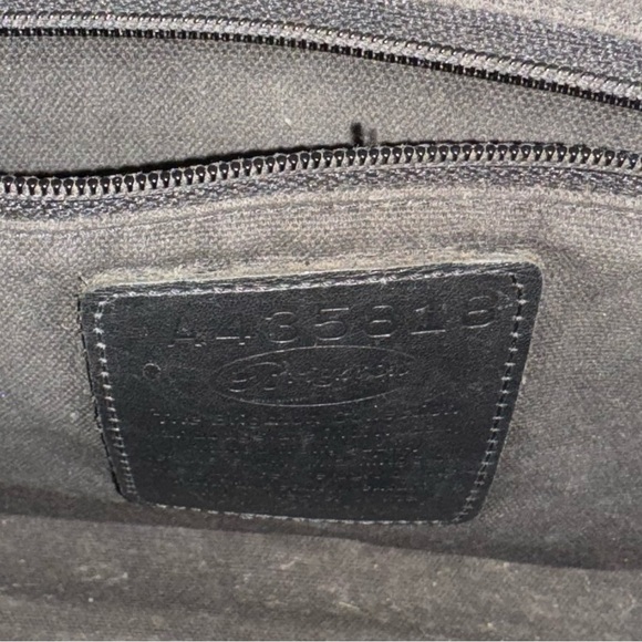 Brighton Croc Vtg Leather Satchel Embossed Classic Silver Trim Bag Purse - Picture 9 of 11